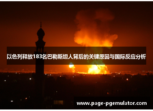 以色列释放183名巴勒斯坦人背后的关键原因与国际反应分析