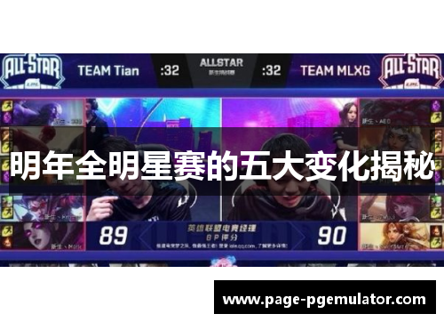 明年全明星赛的五大变化揭秘